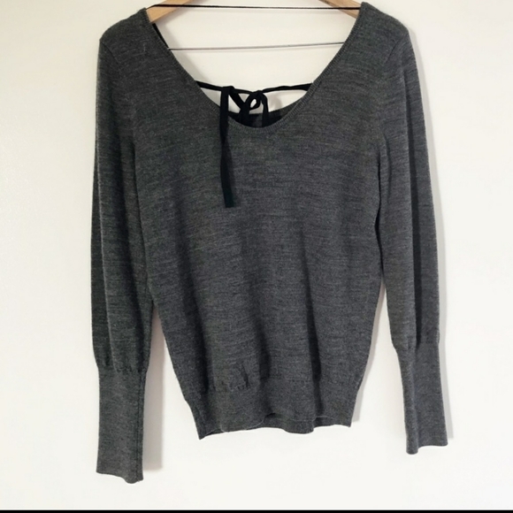 Anthro ANGEL of the NORTH gray sweater floral M - Picture 2 of 14